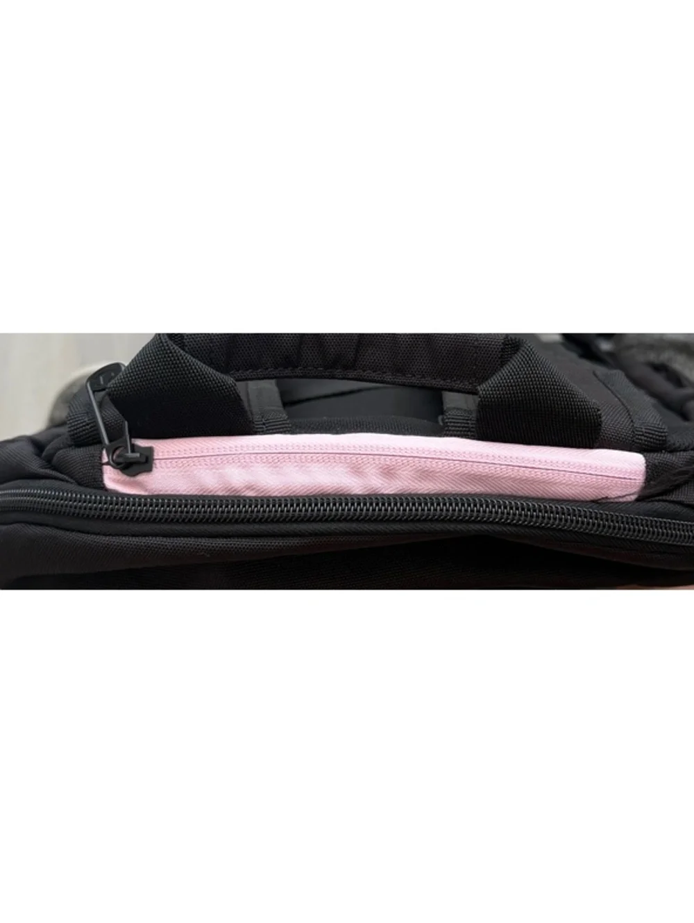 Champion Black Backpack with Pink Lining